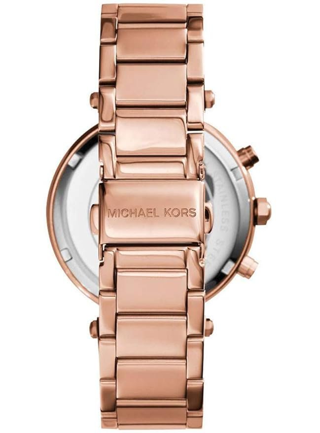 Michael Kors Stainless Steel Michael-Kors Parker Chronograph Rose Gold-Tone Women’s Watch_3 Michael Kors Stainless Steel Michael-Kors Parker Chronograph Rose Gold-Tone Women's Watch