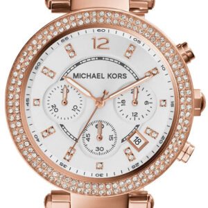 Michael Kors Parker White Dial Two Tone Steel Strap Watch For Women - MK5774