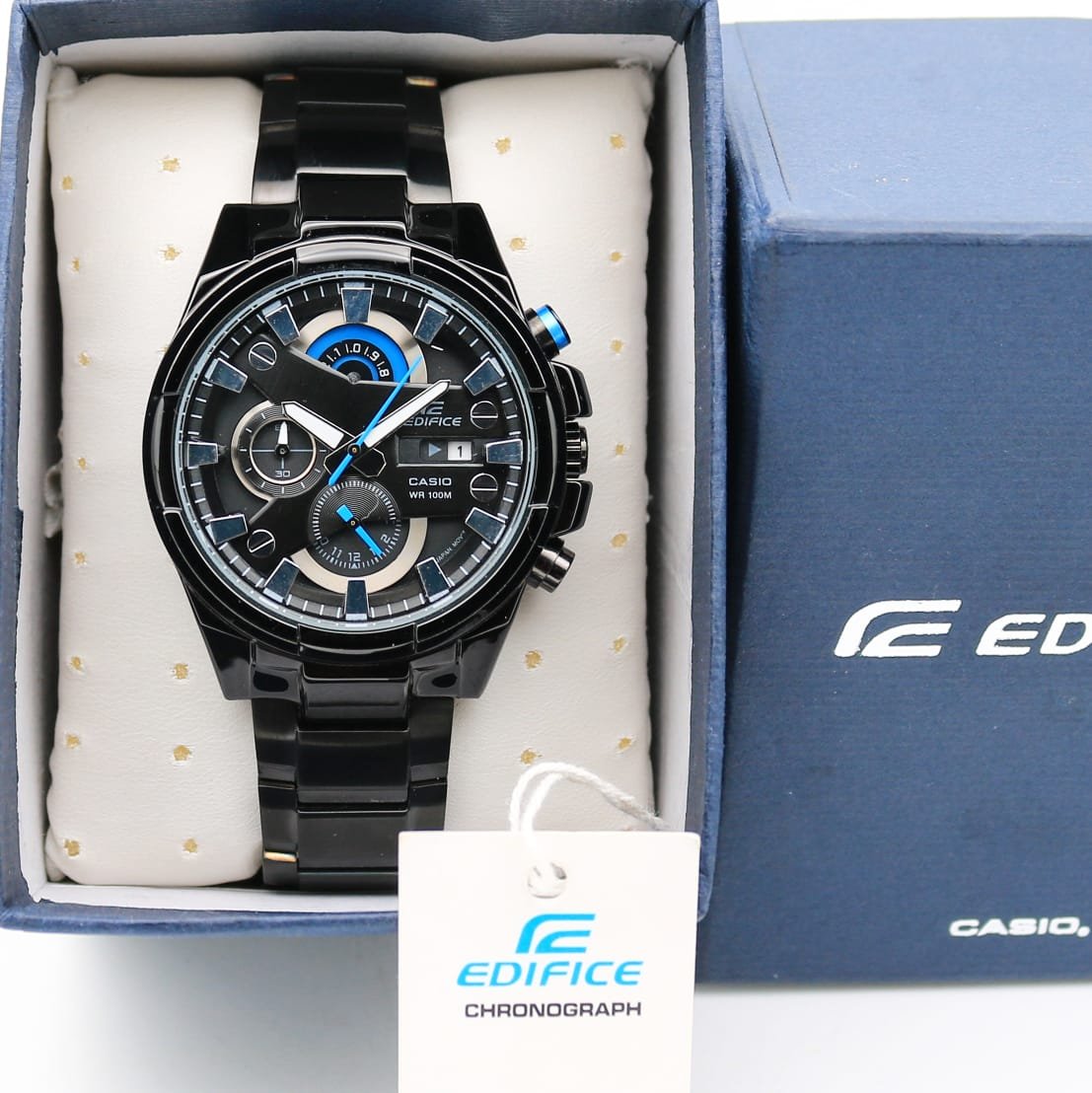 Casio Edifice men black analogue watch (EX200) EFR-540 BK-1AVUDF_0 Casio Edifice men black analogue watch (EX200) EFR-540 BK-1AVUDF