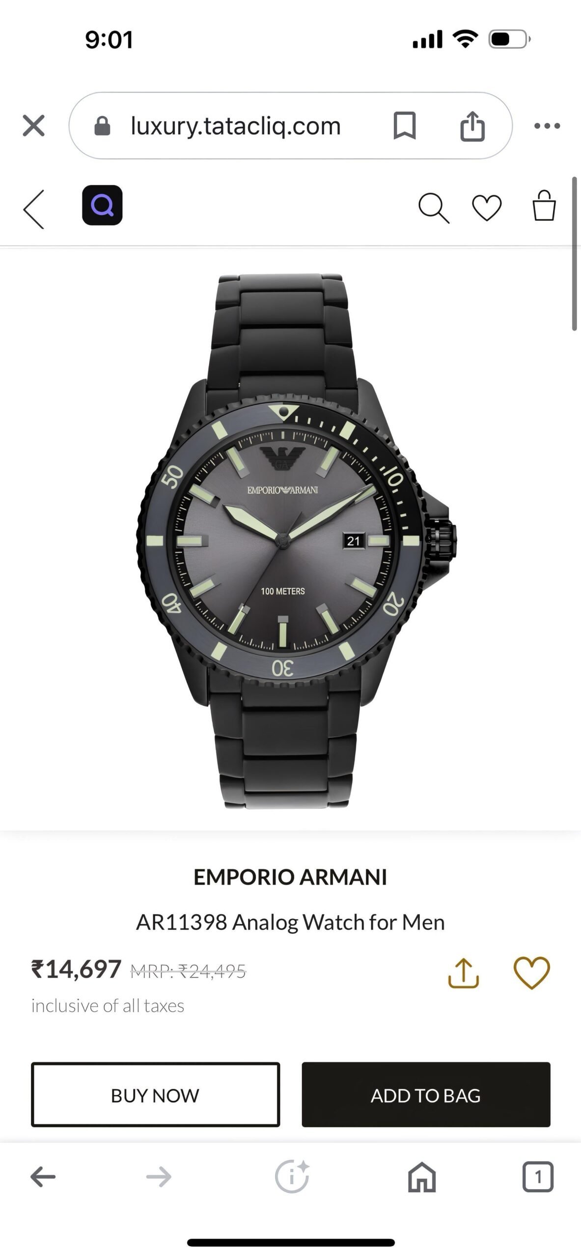Emporio Armani AR11398 All Black_0 Emporio Armani AR11398 All Black