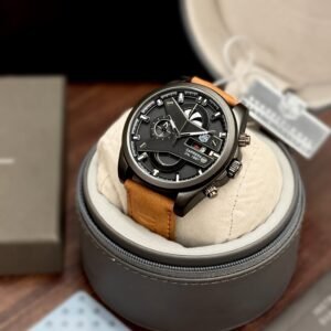 Tag Heuer For Men Classy Wheel rotating seconds Matte Black body Tag Heuer Clasp buckle