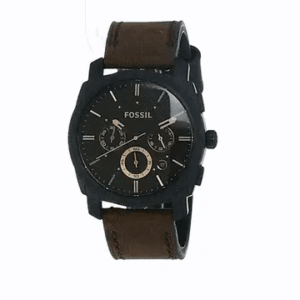 Fossil Brown Chronograph Leather Belt Watch For Men's