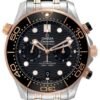 Omega 2 tone belt & Dial Black And Golden all Chrono Working