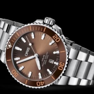 Oris Aquis Date Authentic Automatic Silver Brown Dial Men’s Watch
